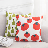 HKM-700499 Embroidered Cotton and Linen Pillowcase in Pastoral Style - 45x45cm
