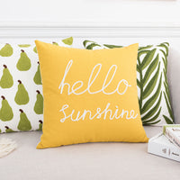 HKM-700499 Embroidered Cotton and Linen Pillowcase in Pastoral Style - 45x45cm