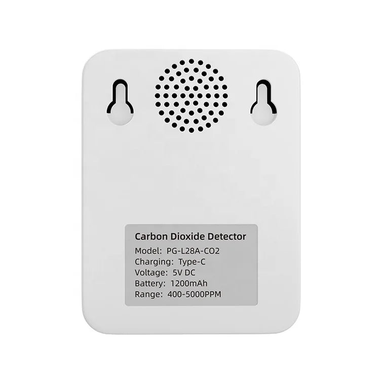 KTX-700627 Air Quality Tester CO2 Detector with Type-C Rechargeable Data Logger, Infrared Technology, LCD Display