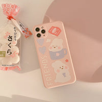 HKM-700691 Matte Soft Rabbit Phone Case for iPhone Models - UV Protective TPU Cover