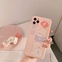 HKM-700691 Matte Soft Rabbit Phone Case for iPhone Models - UV Protective TPU Cover