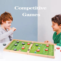 HKM-701011 15 in 1 Wooden Fast Sling Puck Board Game – Indoor Family Fun and Party Game for All Ages