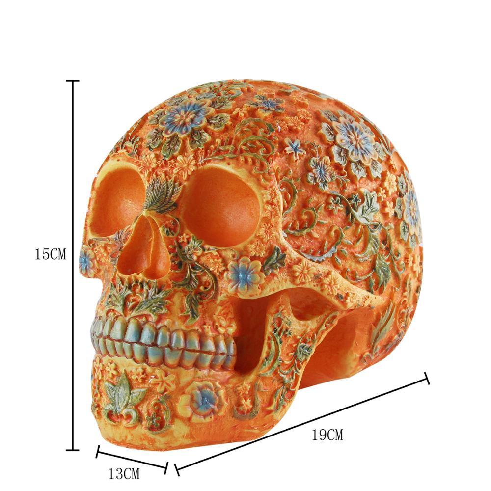 HKM-701203 Modern Art Resin Skull Decoration - Unique Hanging Ornament for Home Decor