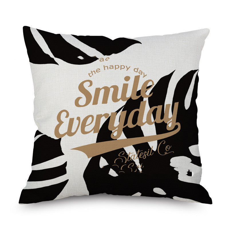 HKM-701267 Linen Pillowcase for Sofa or Bedside Use, 45x45cm, 100% Polyester, Hand Washable