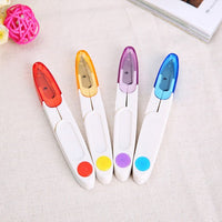 HKM-701267 U-Shaped Stainless Steel Scissors with Safety Cover - Colorful Options Available