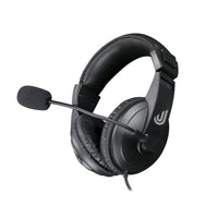 HKM-701331 Wired Computer Headset with In-Line Microphone and 3.5mm Plug, 40mm Speaker, Black