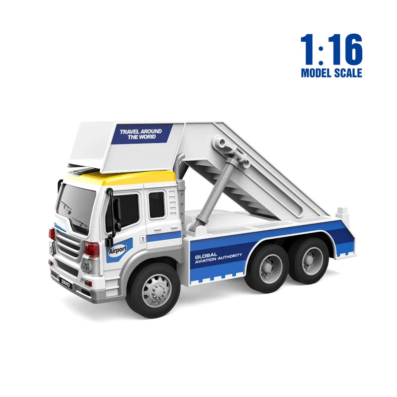 HKM-701395 1/16 Scale Friction Dump Truck Toy with Light & Sound for Kids