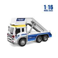 HKM-701395 1/16 Scale Friction Dump Truck Toy with Light & Sound for Kids