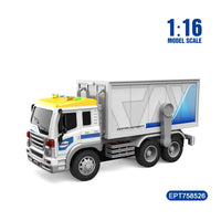 HKM-701395 1/16 Scale Friction Dump Truck Toy with Light & Sound for Kids