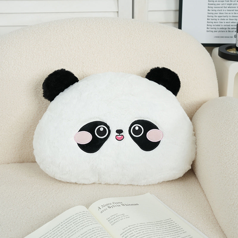 HKM-701587 Cozy Cartoon Plush Panda Sofa Pillow - Decorative Cushion for Comfort