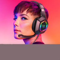 HKM-701651 Wired Gaming Headset with Noise Reduction and Microphone, Adjustable Cloth Earmuffs, Universal Compatibility