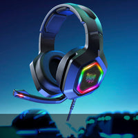 HKM-701651 Wired Gaming Headset with Noise Reduction and Microphone, Adjustable Cloth Earmuffs, Universal Compatibility