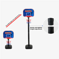HKM-701843 Adjustable Height Basketball Hoop for Kids with Inflatable Ball - Indoor Sports Toy for Ages 3+