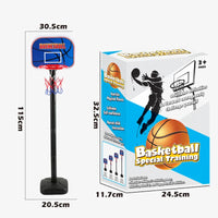 HKM-701843 Adjustable Height Basketball Hoop for Kids with Inflatable Ball - Indoor Sports Toy for Ages 3+