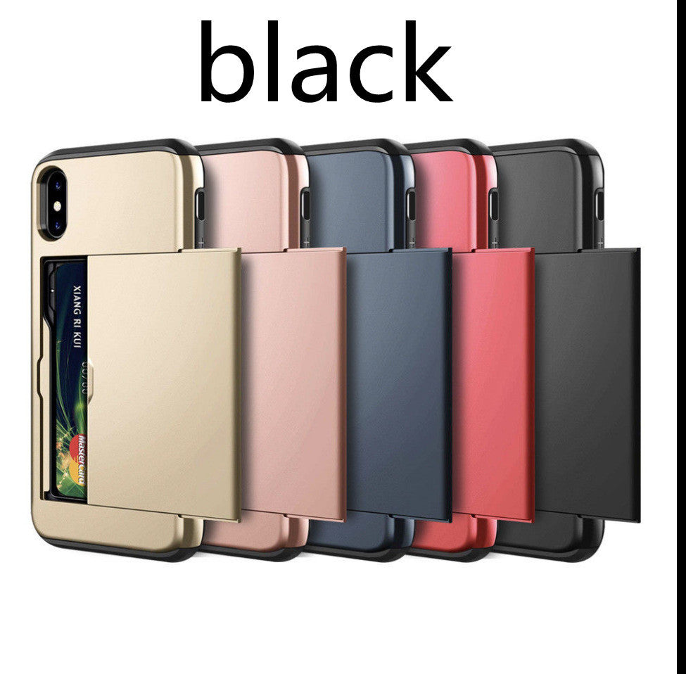 HKM-701843 Shockproof Hybrid Phone Case for iPhone Models - TPU Material, Solid Color Options