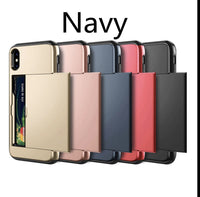 HKM-701843 Shockproof Hybrid Phone Case for iPhone Models - TPU Material, Solid Color Options