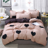 HKM-701907 Floral Plant Pattern Aloe Cotton 4-Piece Bedding Set in Multiple Sizes