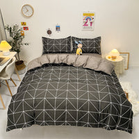 HKM-701907 Floral Plant Pattern Aloe Cotton 4-Piece Bedding Set in Multiple Sizes