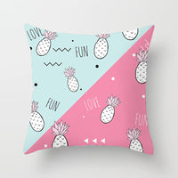 HKM-701971 Cactus Print Polyester Cushion Cover for Stylish Home Decor - 45cm x 45cm