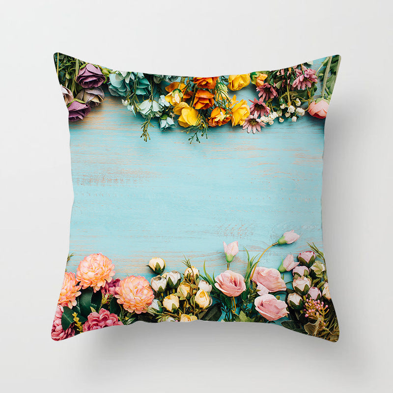 HKM-701971 Cactus Print Polyester Cushion Cover for Stylish Home Decor - 45cm x 45cm