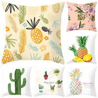 HKM-701971 Cactus Print Polyester Cushion Cover for Stylish Home Decor - 45cm x 45cm