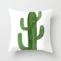 HKM-701971 Cactus Print Polyester Cushion Cover for Stylish Home Decor - 45cm x 45cm