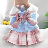 HKM-702035 Autumn Princess Dog Skirt in Purple and Pink - Soft Polyester Pet Clothing for Small to Extra Large Dogs