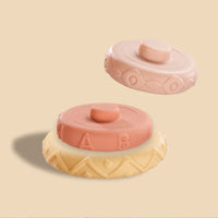 HKM-702163 Soft Silicone Rainbow Ring Stacking Toy for Fine Motor Skills Development in Infants and Toddlers