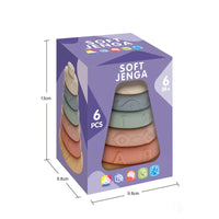 HKM-702163 Soft Silicone Rainbow Ring Stacking Toy for Fine Motor Skills Development in Infants and Toddlers