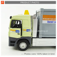 HKM-702227 1:32 Scale Diecast Truck and Van Toy Set for Kids, Construction Vehicles, Educational Play, Ideal for Ages 2-7