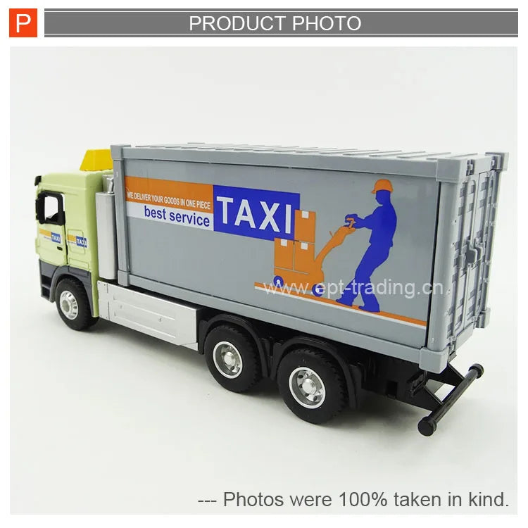 HKM-702227 1:32 Scale Diecast Truck and Van Toy Set for Kids, Construction Vehicles, Educational Play, Ideal for Ages 2-7