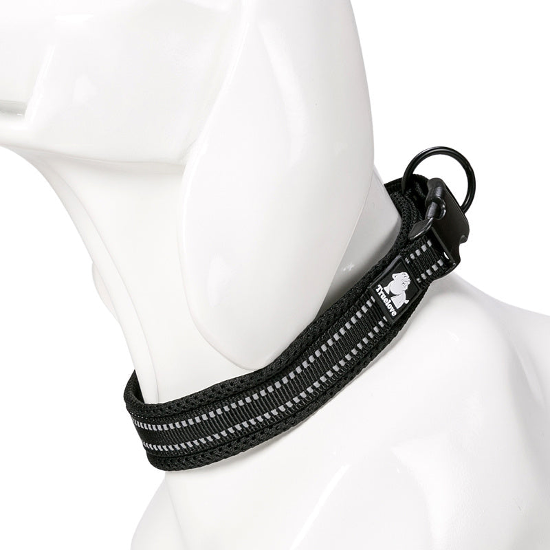 HKM-702291 Dog collar nylon reflective adjustable