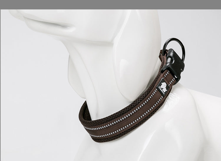 HKM-702291 Dog collar nylon reflective adjustable