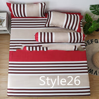 HKM-702419 Cartoon Single Bed Linen Set with Mattress Pad and Pillowcase - Multiple Sizes Available