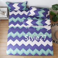 HKM-702419 Cartoon Single Bed Linen Set with Mattress Pad and Pillowcase - Multiple Sizes Available