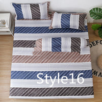 HKM-702419 Cartoon Single Bed Linen Set with Mattress Pad and Pillowcase - Multiple Sizes Available