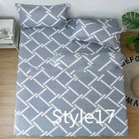 HKM-702419 Cartoon Single Bed Linen Set with Mattress Pad and Pillowcase - Multiple Sizes Available