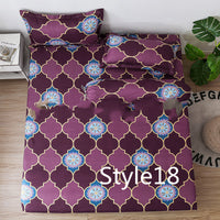 HKM-702419 Cartoon Single Bed Linen Set with Mattress Pad and Pillowcase - Multiple Sizes Available