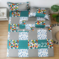 HKM-702419 Cartoon Single Bed Linen Set with Mattress Pad and Pillowcase - Multiple Sizes Available
