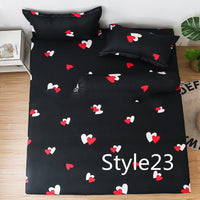 HKM-702419 Cartoon Single Bed Linen Set with Mattress Pad and Pillowcase - Multiple Sizes Available