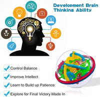 HKM-702547 3D IQ Puzzle Maze Ball Toy for Kids and Adults - Engaging Educational Fun