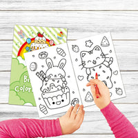 HKM-702739 Kids Coloring Book for Birthday Parties - 12 Pages of Fun Cartoon Graffiti for Ages 2 to 14