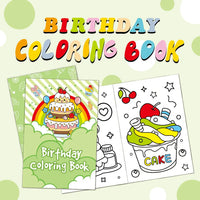 HKM-702739 Kids Coloring Book for Birthday Parties - 12 Pages of Fun Cartoon Graffiti for Ages 2 to 14