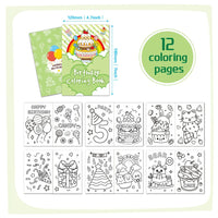 HKM-702739 Kids Coloring Book for Birthday Parties - 12 Pages of Fun Cartoon Graffiti for Ages 2 to 14