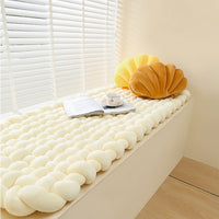 HKM-702739 Woven Floor Mat and Window Cushion in Milky White, Persian Gray, Pink - Polyurea Fiber, Multiple Sizes Available