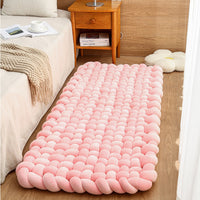 HKM-702739 Woven Floor Mat and Window Cushion in Milky White, Persian Gray, Pink - Polyurea Fiber, Multiple Sizes Available