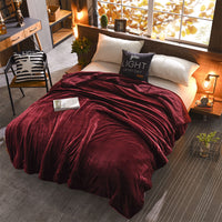 HKM-703059 Reversible Double-Sided Lamb Wool Blanket - 200x230 cm Soft Touch with French Cashmere Feel