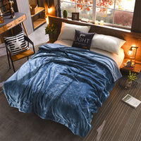 HKM-703059 Reversible Double-Sided Lamb Wool Blanket - 200x230 cm Soft Touch with French Cashmere Feel