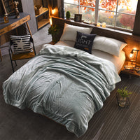 HKM-703059 Reversible Double-Sided Lamb Wool Blanket - 200x230 cm Soft Touch with French Cashmere Feel