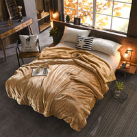 HKM-703059 Reversible Double-Sided Lamb Wool Blanket - 200x230 cm Soft Touch with French Cashmere Feel